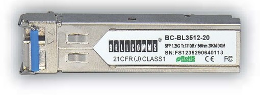 7234.jpg Bellcomms BC-BL3512-20 1-PORT, LC-SIMPLEX 1.25G SM BIDI-1310/1550MM 20KM(0S2)/2KM(OM2), SFP MODULE