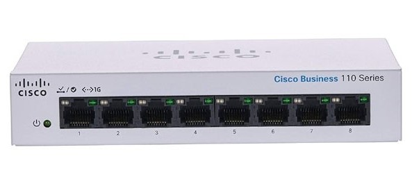 Cisco CBS110-8T-D-EU 8-Ports Gigabit 10/100/1000 Mbps Unmanaged Desktop Plug-and-Play Switch