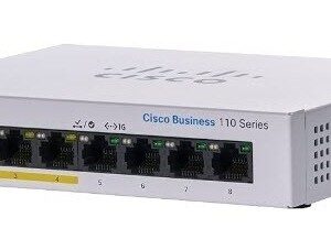 Cisco CBS110-8PP-D-EU 8-Ports Gigabit 10/100/1000 Mbps, PoE 4 ports, Unmanaged Desktop Switch