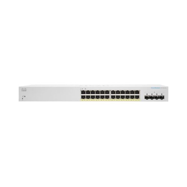 Cisco CBS220-24P-4X-EU Smart 24-port Gigabit, PoE af/at PoE Budget 195W (24 POE), + 4x10G SFP+