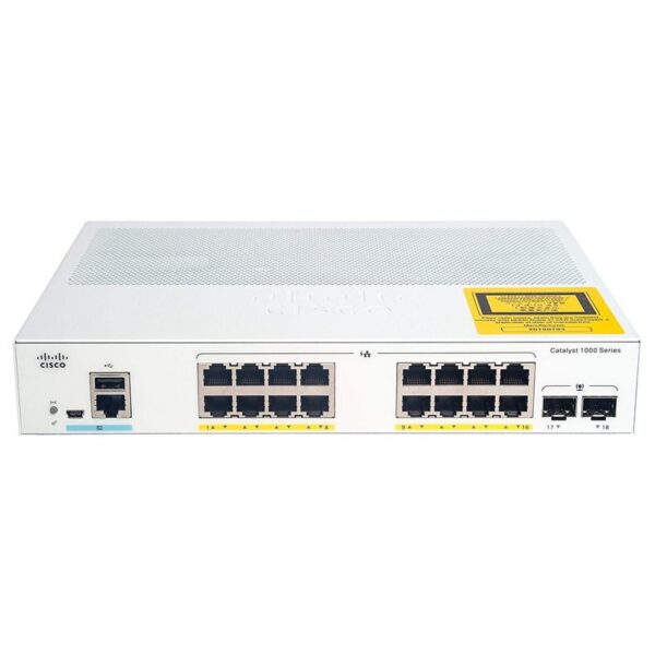Cisco C1000-16P-E-2G-L Catalyst 1000 16port GE, POE, Ext PS, 2x1G SFP