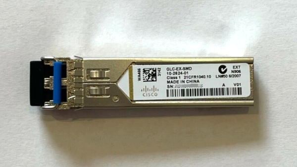 Cisco GLC-EX-SMD 1000BASE-EX SFP transceiver module, SMF, 1310nm, DOM