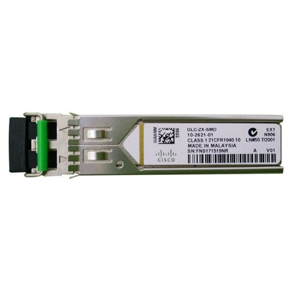 Cisco GLC-ZX-SMD 1000BASE-ZX SFP transceiver module, SMF, 1550nm, DOM