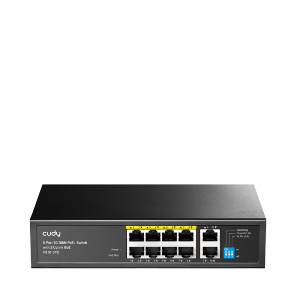 Cudy FS1010PG 8-Port 10/100M PoE+ Switch with 2 Uplink GbE