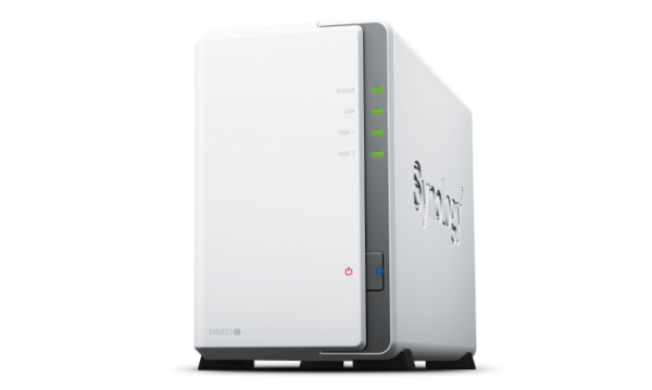 Synology DS223j 2-bay DiskStation, Quad Core , 1GB RAM , 1 x 1GbE RJ-45