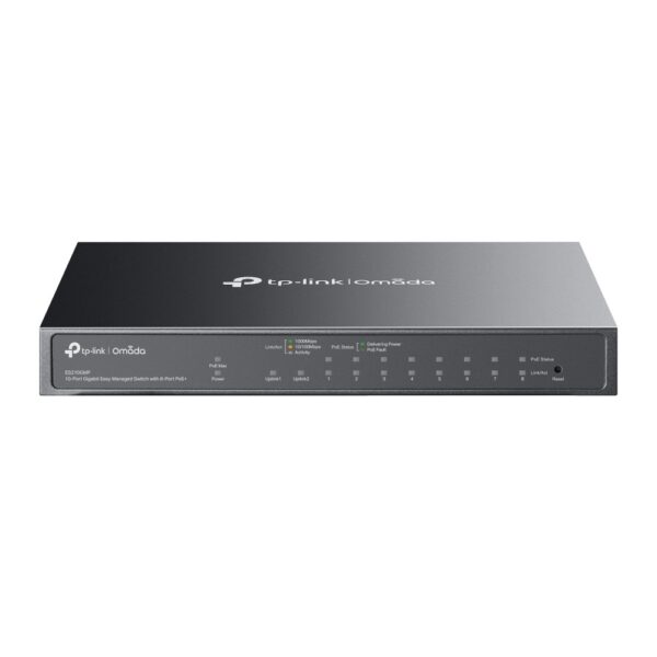 9766.jpg TP-Link Omada ES210GMP 10Port Gb EasySmartSwitch, 8Port PoE+