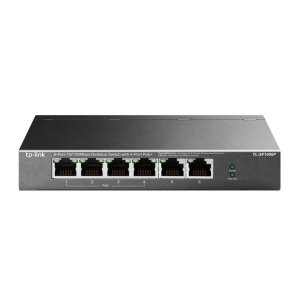 TP-Link TL-SF1006P 6Port 10/100M DesktopSW, 4Port PoE+ 67W