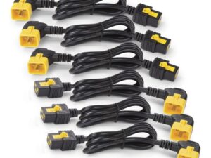 APC AP8716R Power Cord Kit (6 ea), Locking, C19 to C20 (90 Degree), 1.8m