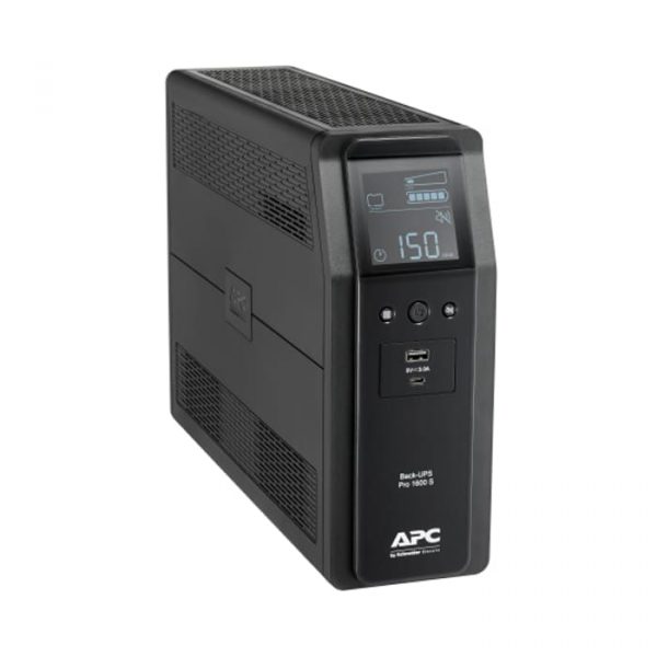 APC BR1600SI Back-UPS Pro, 1600VA/960W, Tower, 230V, 8x IEC C13 outlets, Sine Wave, AVR, USB Type A + C ports, LCD, User Replaceable Battery