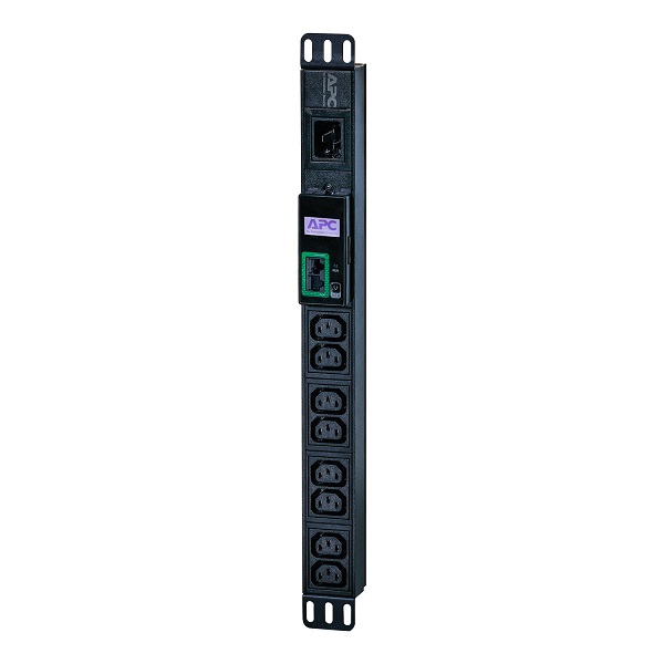 APC EPDU1016M Easy Rack PDU, Metered, 1U, 1 Phase, 3.7kW, 230V, 16A, 8 x C13 outlets, IEC60320 C20 inlet