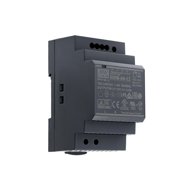 Meanwell HDR-60-12 55W 12V DC Industrial DIN Rail Power Supply