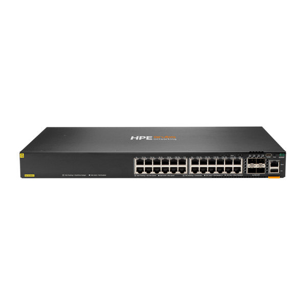 HPE JL666A Aruba 6300F 24G CL4 PoE 4SFP56 Switch (24 x 1000Base-T PoE+, 4 x 10/25/50G SFP56, 370W)