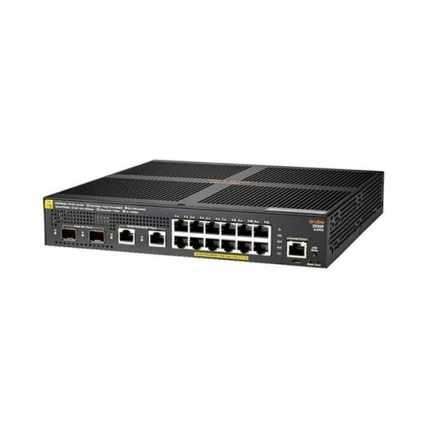 HPE JL693A Aruba 2930F 12G PoE+ 2G/2SFP+ Switch (12 x PoE+ ports, 2SFP+ ports, 139W)