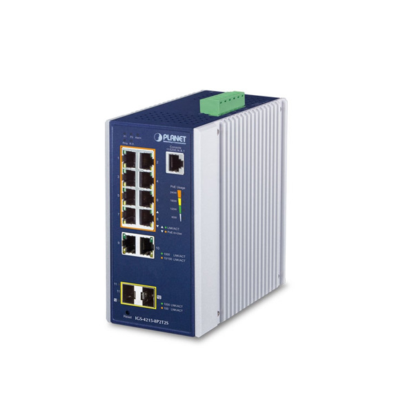 box_IGS-4215-8P2T2Sv2 Planet IGS-4215-8P2T2S Industrial 8-Port 10/100/1000T 802.3at PoE + 2-Port 10/100/100T + 2-Port 100/1000X SFP Managed Switch