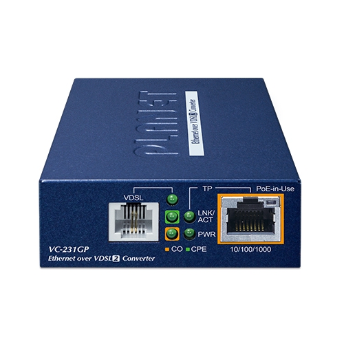 box_VC-231GPv2_01 Planet VC-231GP 1 x GE PoE Ethernet to VDSL2 Media Converter