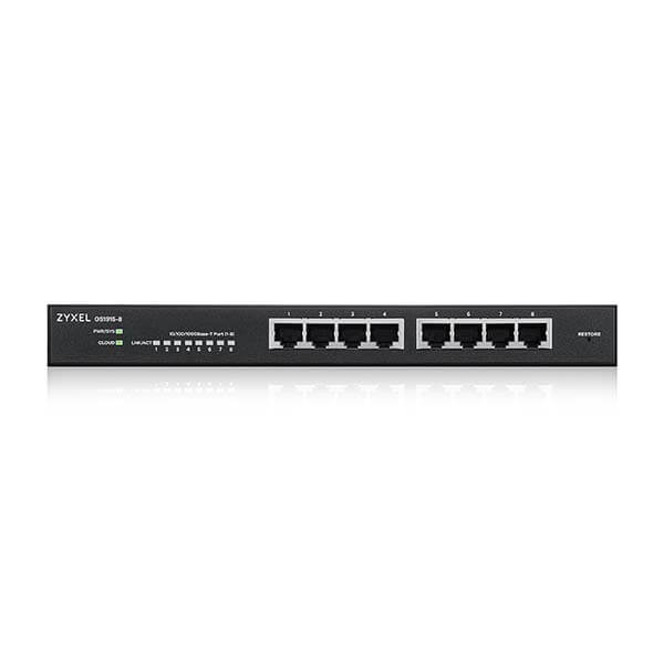 Zyxel GS1915-8 8-port GbE Smart Managed Switch, destop, fanless