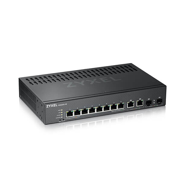 Zyxel GS2220-10 8 port GbE L2 Switch with 2 combo (SFP/RJ-45) GbE Uplink