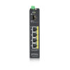 Zyxel RGS100-5P 5 Port unmanaged PoE Switch, 120 Watt PoE, DIN Rail, IP30, 12-58V DC