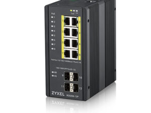 RGS200-12P Zyxel RGS200-12P 12 Port managed PoE Switch, 240 Watt PoE, DIN Rail, IP30, 12-58V DC