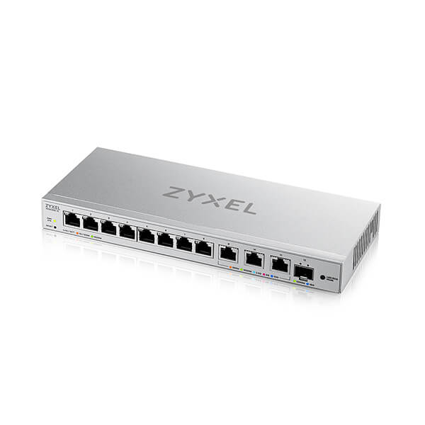 XGS1250-12 Zyxel XGS1250-12 12-Port Web-Managed Multi-Gigabit Switch includes 3-Port 10G and 1-Port 10G SFP+