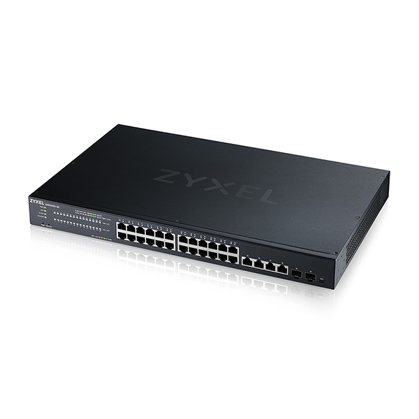 XMG1930-30 Zyxel XMG1930-30 24-port 2.5GbE Multi-Gig Lite-L3 Smart Managed Switch with 4 10GbE and 2 SFP+ Uplink