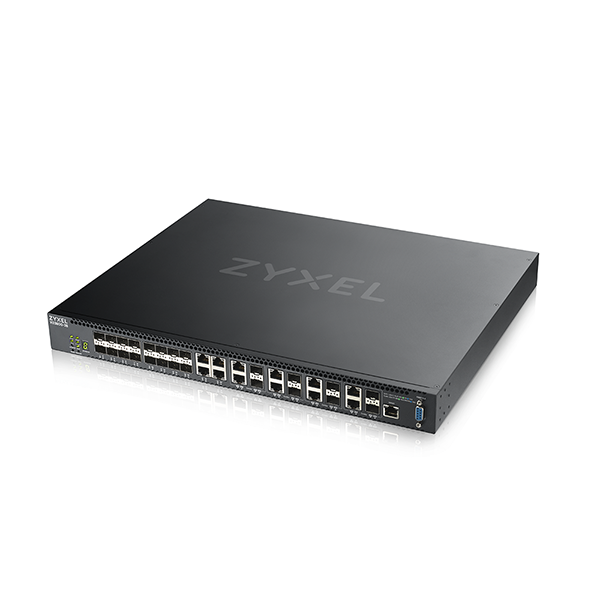Zyxel XS3800-28 28-port 10GbE L2+ MultiGig Switch, (16x 10G SFP+, 4x 10G MultiGig Copper, 8x 10G Combo), Dual PSU