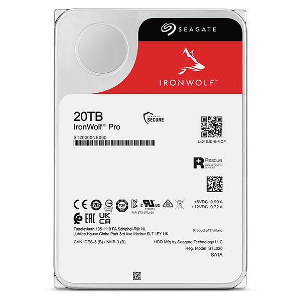 Seagate ST20000NT001 IronWolf Pro IntHDD3.5" 20TB SATA 7200RPM