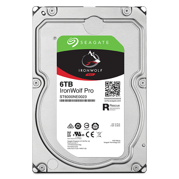 Seagate ST6000NT001 IronWolf Pro IntHDD3.5" 6TB SATA 7200RPM