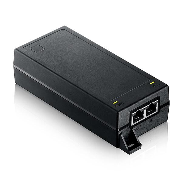 Zyxel PoE12-60W Multi-Gigabit PoE Injector, 1-Port 100M/1G/2.5G/5G/10G* Data port, 1-Port 100M/1G/2.5G/5G/10G* PoE port
