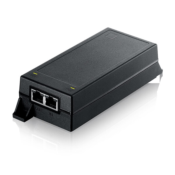 Zyxel PoE12-60W Multi-Gigabit PoE Injector, 1-Port 100M/1G/2.5G/5G/10G* Data port, 1-Port 100M/1G/2.5G/5G/10G* PoE port