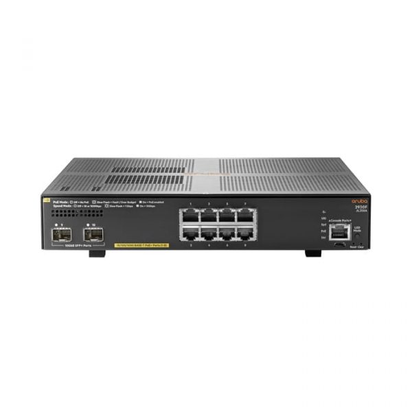 HPE JL258A Aruba 2930F 8G PoE+ 2SFP+ Switch (8 x PoE+ ports, 2 SFP+ ports, 125W)
