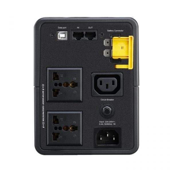 APC BX750MI-MS Back-UPS, 750VA, Tower, 230V, 2 Universal + 1 IEC C13 outlets, AVR