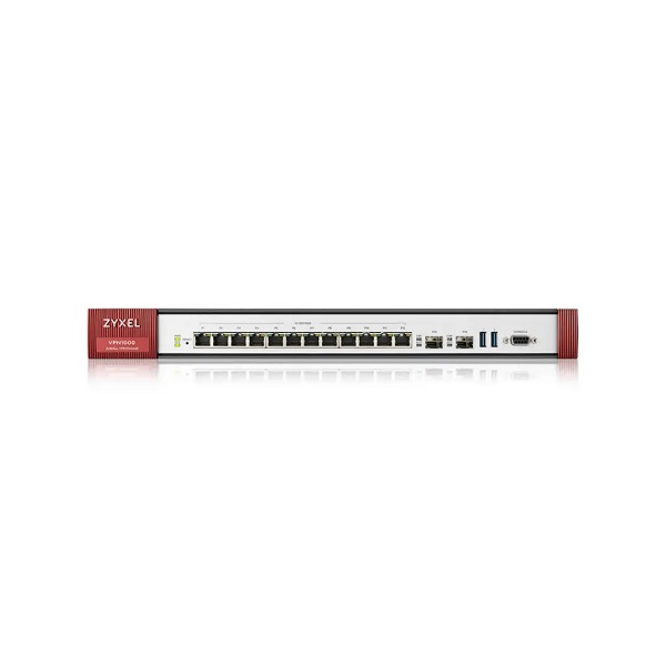 VPN 1000 Zyxel VPN 1000 12 GE Copper/2 SFP, 8000 Mbit/S Firewall Throughput, 1000 Ipsec VPN Tunnels / Wireless controller support up to 8/1,032 Aps