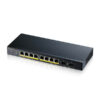 Zyxel GS1900-10HP 8-port GbE L2 PoE Smart Managed Switch + 2 SFP slots, 802.3at, desktop, fanless, 77 Watt