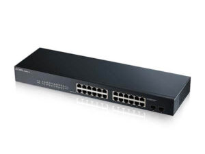 Zyxel GS1900-24 24-port GbE L2 Smart Managed Switch + 2 SFP slots, rackmount, fanless