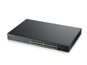 Zyxel GS1900-24HPv2 24-port GbE L2 PoE Smart Managed Switch + 2 SFP slots,, rackmount, 170 Watt