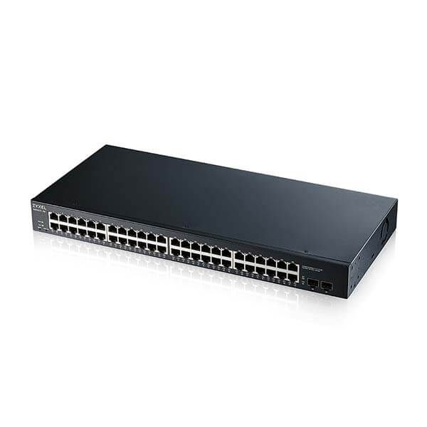 GS1900-48 Zyxel GS1900-48 48-port GbE L2 Smart Managed Switch + 2 SFP slots,, rackmount