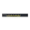 Zyxel GS1900-8HP 8-port GbE L2 PoE Smart Managed Switch, 802.3at, desktop, fanless, 77 Watt