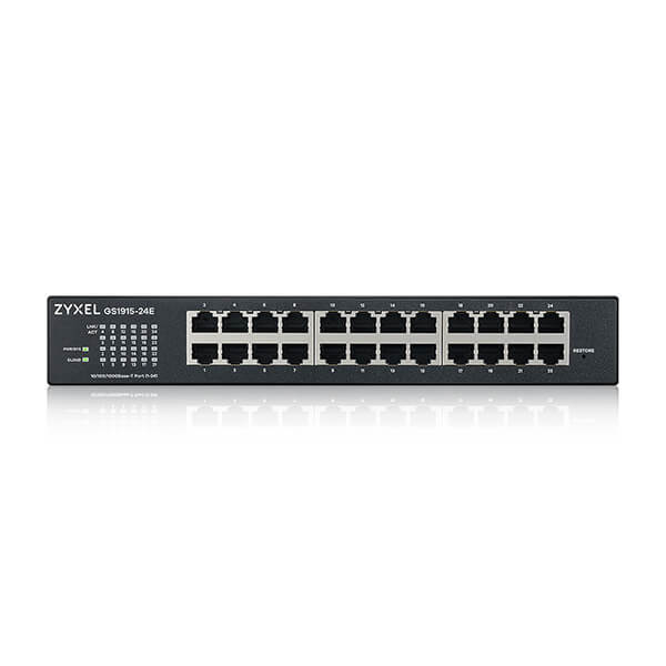 Zyxel GS1915-24E 24-port GbE Smart Managed Switch, rackmount, fanless