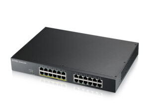 Zyxel GS1915-24EP 24-port GbE Smart Managed PoE Switch, 802.3at, rackmount, smart fan, 130 Watt (Max 12 ports)