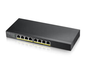 Zyxel GS1915-8EP 8-port GbE Smart Managed PoE Switch, 802.3at, desktop, fanless, 60 Watt