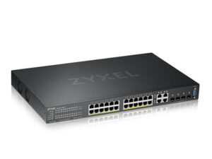 Zyxel GS2220-28HP 24 port GbE L2 PoE+ Switch with 4 combo (SFP/RJ-45) GbE Uplink 375 Watt