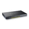 Zyxel XGS1935-28HP 24 Port GbE Switch, 24x Gigabit PoE and 4x10G SFP+,  PoE+ 375 Watt