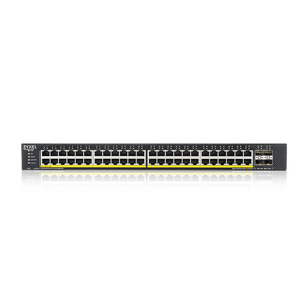 Zyxel XGS1935-52HP 48 Port GbE Switch, 48x Gigabit PoE and 4x10G SFP+,  PoE+ 375 Watt