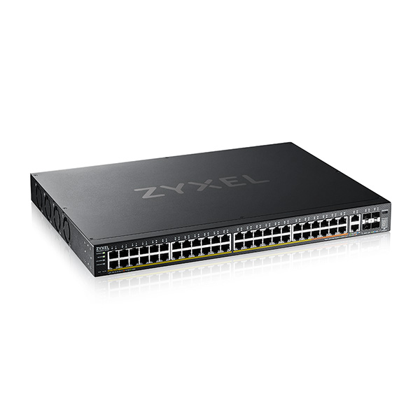 XGS2220-54HP Zyxel XGS2220-54HP 48 port Gigabit L3 Access Switch, 2xMulti-Gig, 4x 10G SFP+, PoE++ 600W (Up to 10 port PoE++)