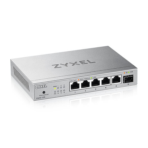 Zyxel XMG-105 5-Port 2.5G Unmanaged Switch with 10G Uplink