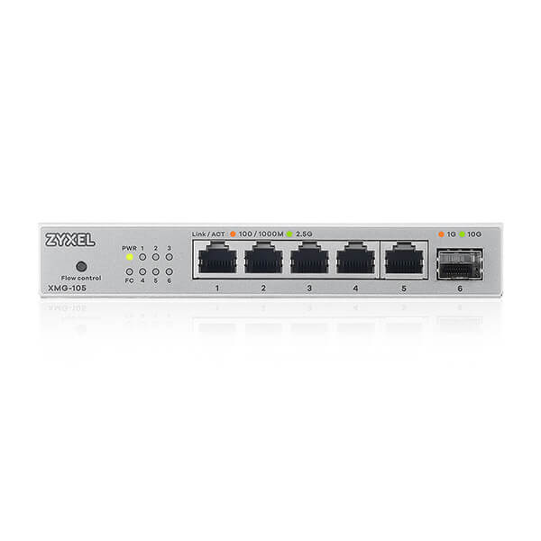 Zyxel XMG-105 5-Port 2.5G Unmanaged Switch with 10G Uplink
