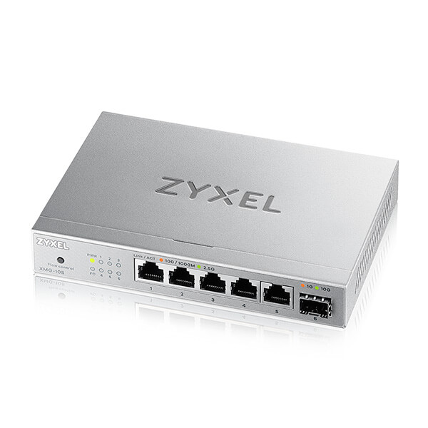 Zyxel XMG-105 5-Port 2.5G Unmanaged Switch with 10G Uplink
