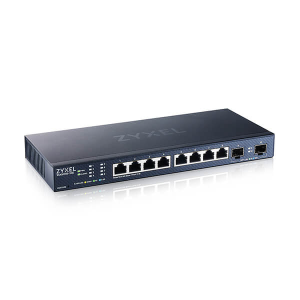 Zyxel XMG1915-10E 8-port 2.5GbE Smart Managed Switch with 2 SFP+ Uplink, destop, fanless (Support Static Route)