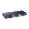 XMG1915-10EP Zyxel XMG1915-10EP 8-port 2.5GbE Smart Managed PoE Switch with 2 SFP+ Uplink, 802.3bt 130 Watt, destop, fanless (Support Static Route)